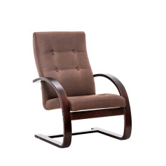 Кресло Leset Мелория, Орех, ткань Tesla chocolate (коричневая)
