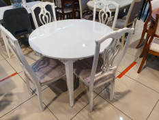 Стол обеденный Kenner 1000С белый/стекло белое глянец KENNER