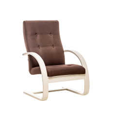 Кресло Leset Мелория, Слоновая кость, ткань Tesla chocolate (коричневая)