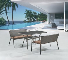 Комплект мебели из иск. ротанга T286A/S139A-W53 Brown