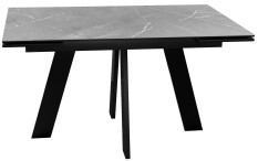 Стол DikLine SKM140 Керамика серый мрамор/подстолье черное/опоры черные (2 уп.)