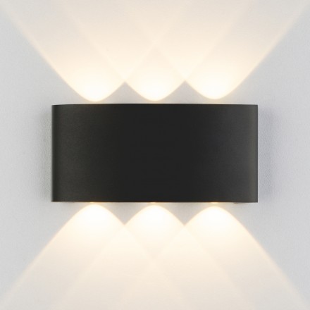 Twinky trio чёрный уличный настенный светодиодный светильник 1551 TECHNO LED