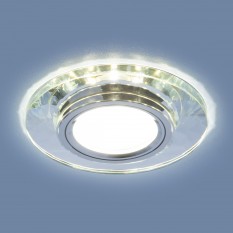 Встраиваемый точечный светильник со светодиодной подсветкой 2228 MR16 SL зеркальный/серебро