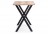 Стол деревянный Алеста Лофт 120 25 мм дуб делано светлый / черный матовый