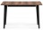 Стол деревянный Денвер Лофт 120 25 мм дуб делано темный  / черный матовый