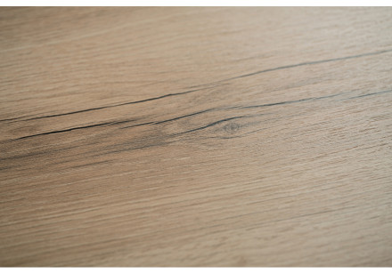 Стол деревянный Лота Лофт 120 25 мм дуб делано светлый / черный матовый