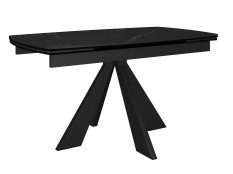 Стол DikLine SKU120 Керамика Черный мрамор/подстолье черное/опоры черные