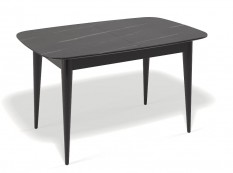 Стол обеденный Kenner W1250 черный/мрамор серый KENNER