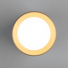 Потолочный светодиодный светильник DLR021 9W 4200K золото матовый