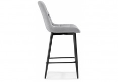 Барный стул Алст светло-серый / черный
