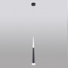 Подвесной светодиодный светильник DLR038 7+1W 4200K черный матовый