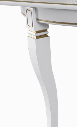 Стол Кадис 220/105-ОВШ белый с золотой патиной