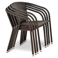 Комплект плетеной мебели T282ANS/Y137C-W53 Brown 4Pcs
