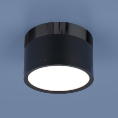 Накладной потолочный  светодиодный светильник DLR029 10W 4200K черный матовый/черный хром