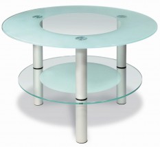 Журнальный столик Кристалл 3 (металлик/прозрачное)