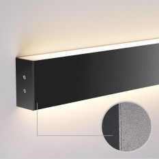 Линейный светодиодный накладной двусторонний светильник 78см 30Вт 6500К черная шагрень 101-100-40-78